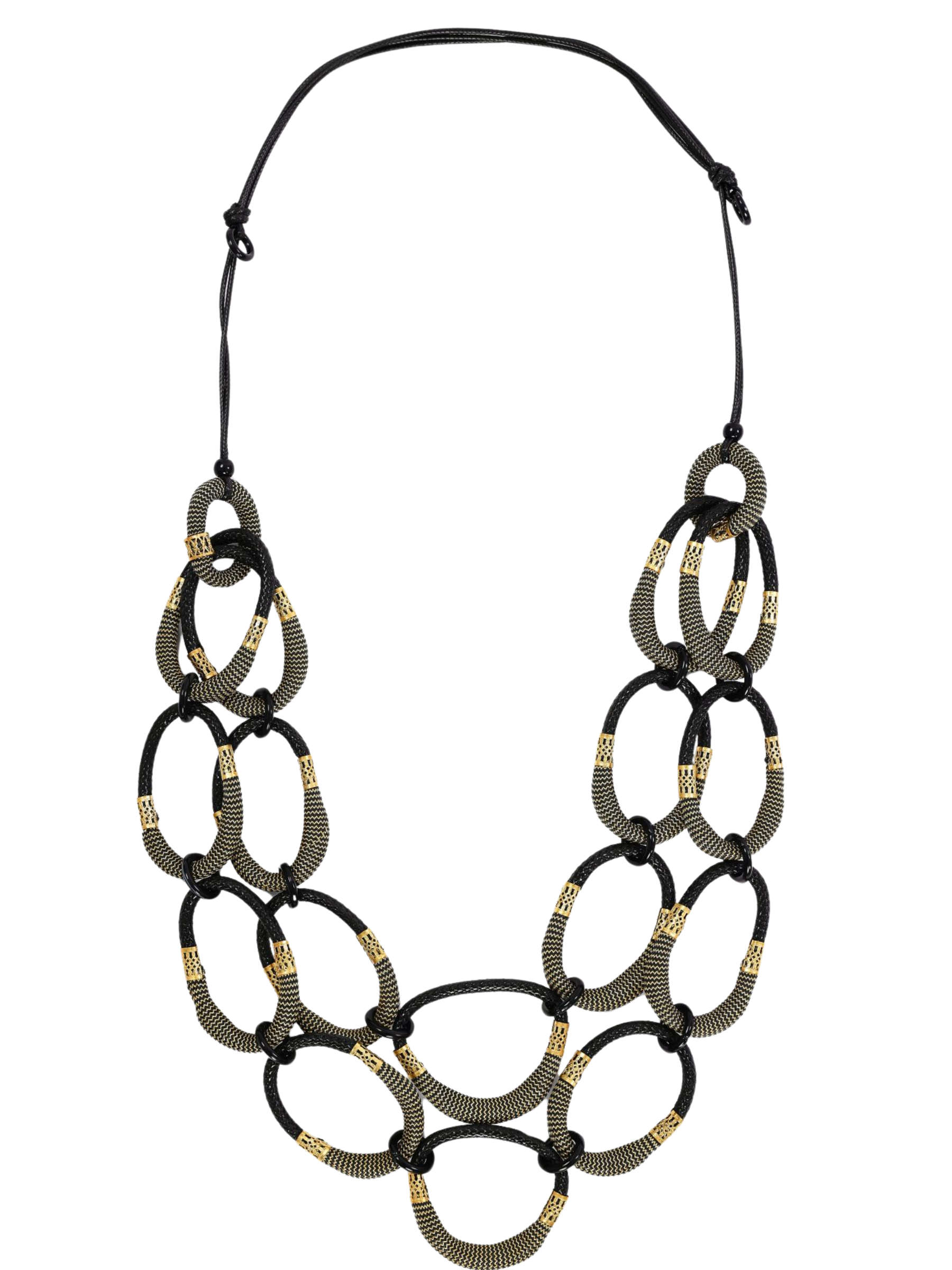 Naya NAW26 340 Loop & Disc Necklace with adjustable cord and layered loop design