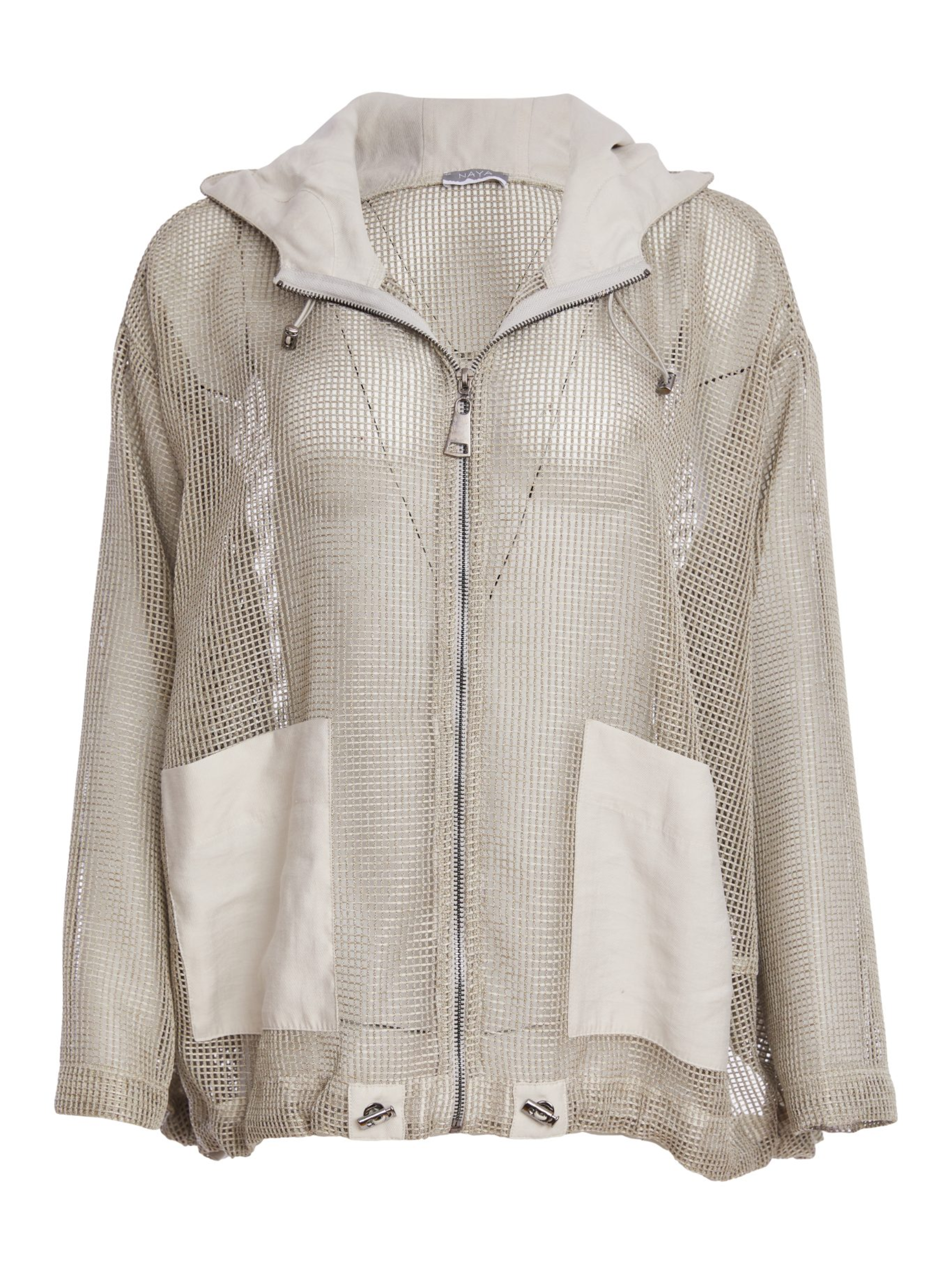Naya NPA26 125 Mesh Hooded Top with zip front, hood, long sleeves and front pocket detail