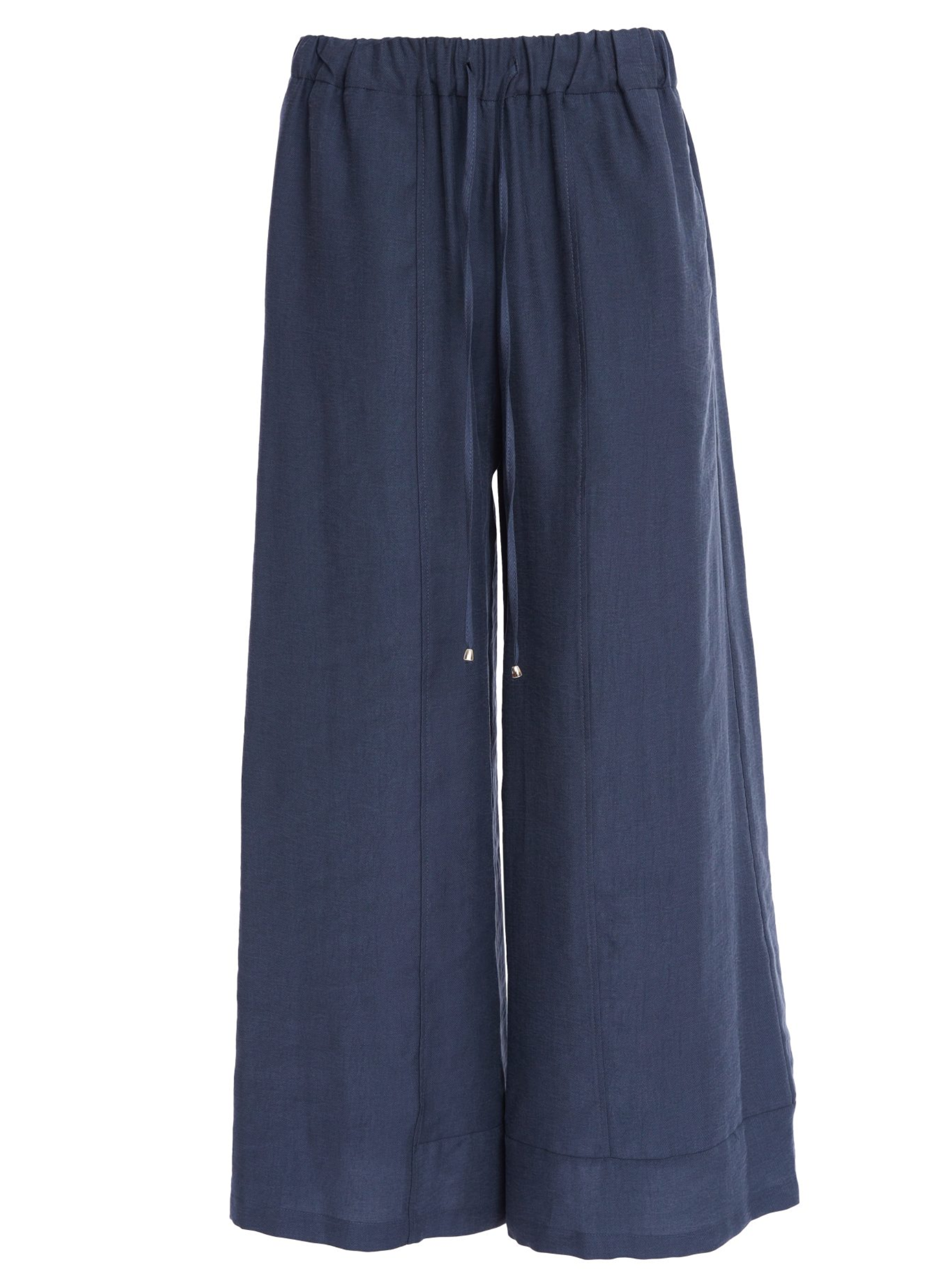 Naya NPA26 172 Pull Up Trouser with elasticated waist, drawstring detail, wide leg shape and front seam