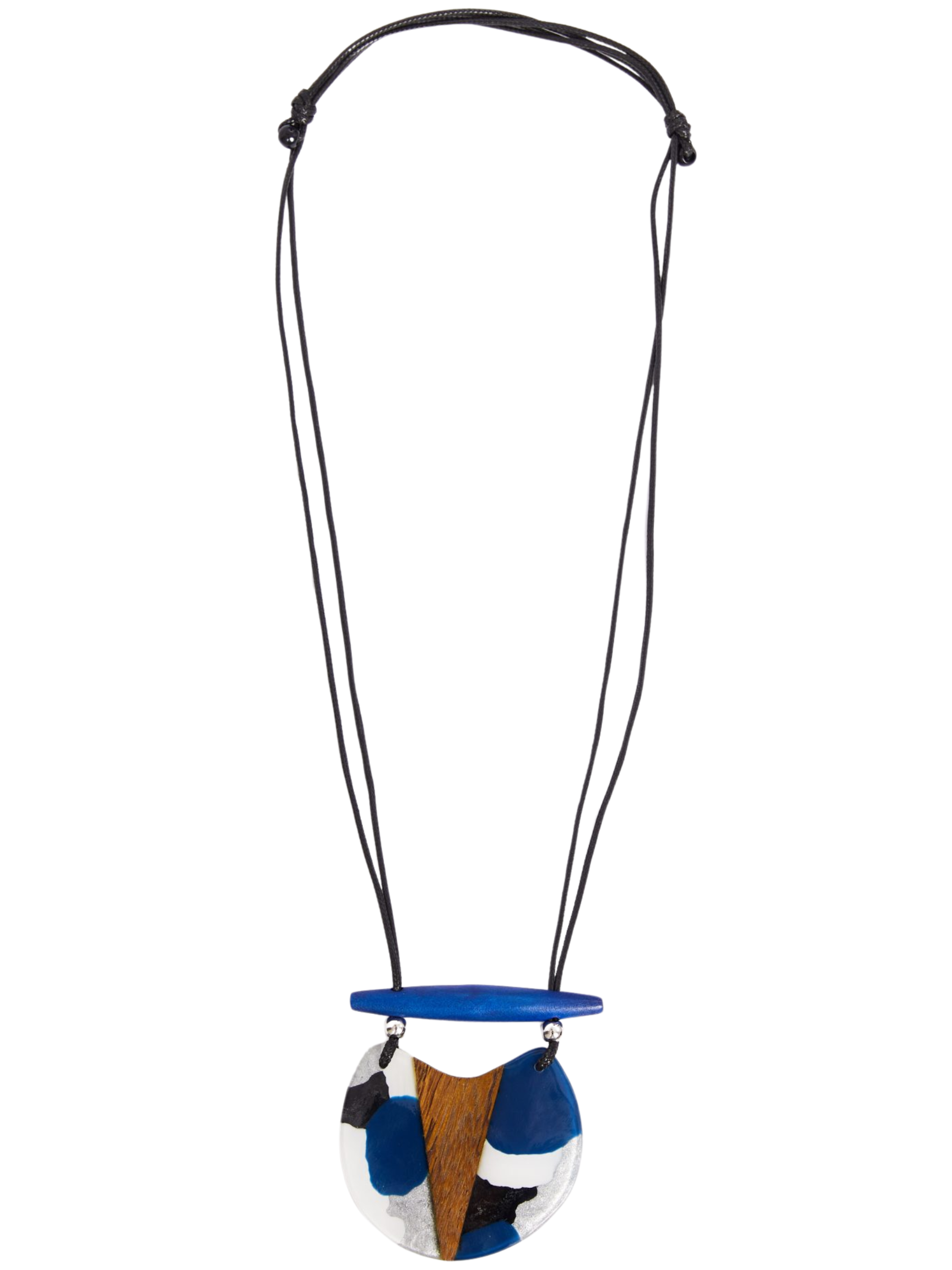 Naya NPA26 356 Stone Necklace with long cord, adjustable fastening and statement stone-effect pendant