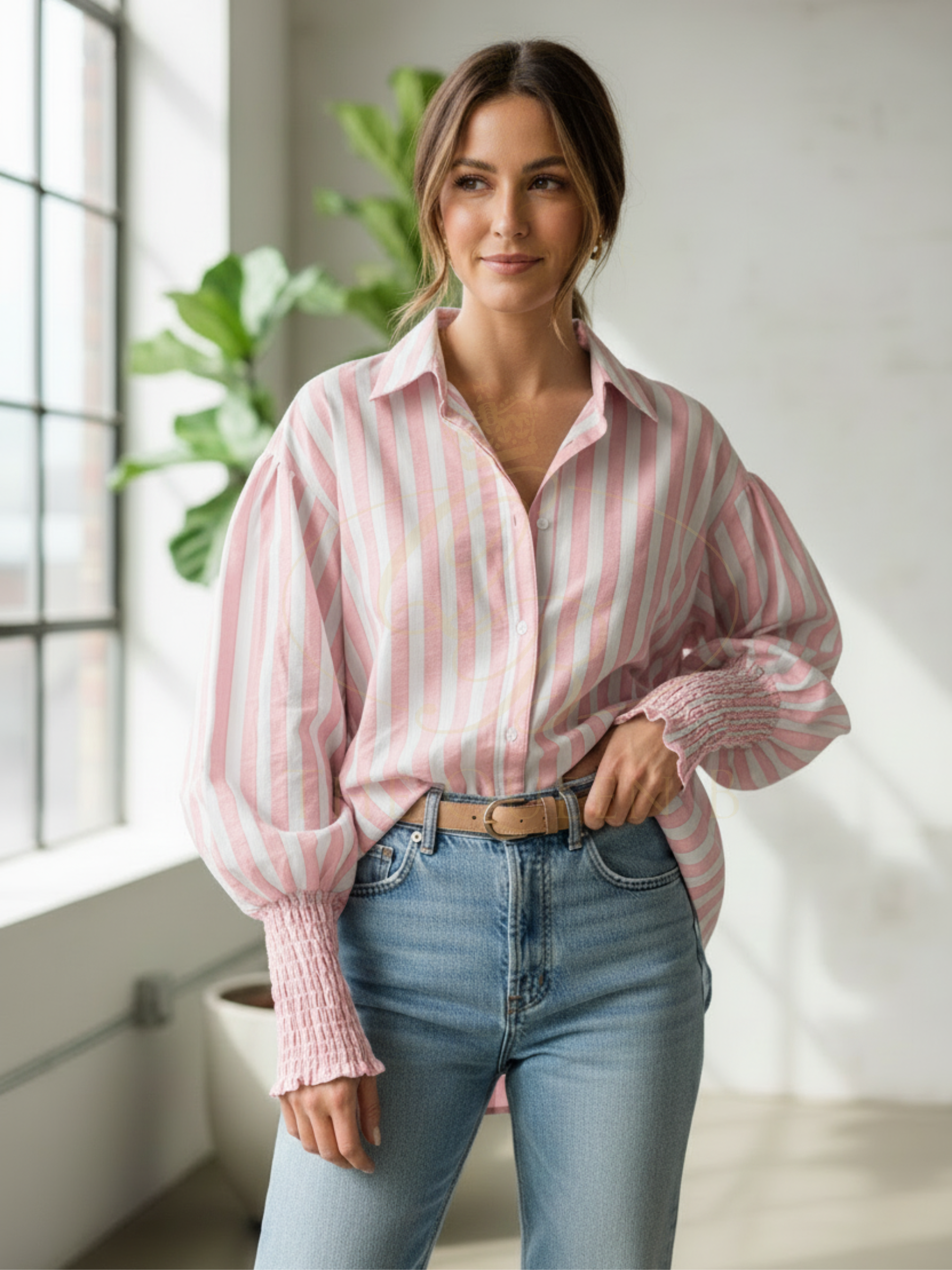 QBSS26 BC Sarah Striped Shirt