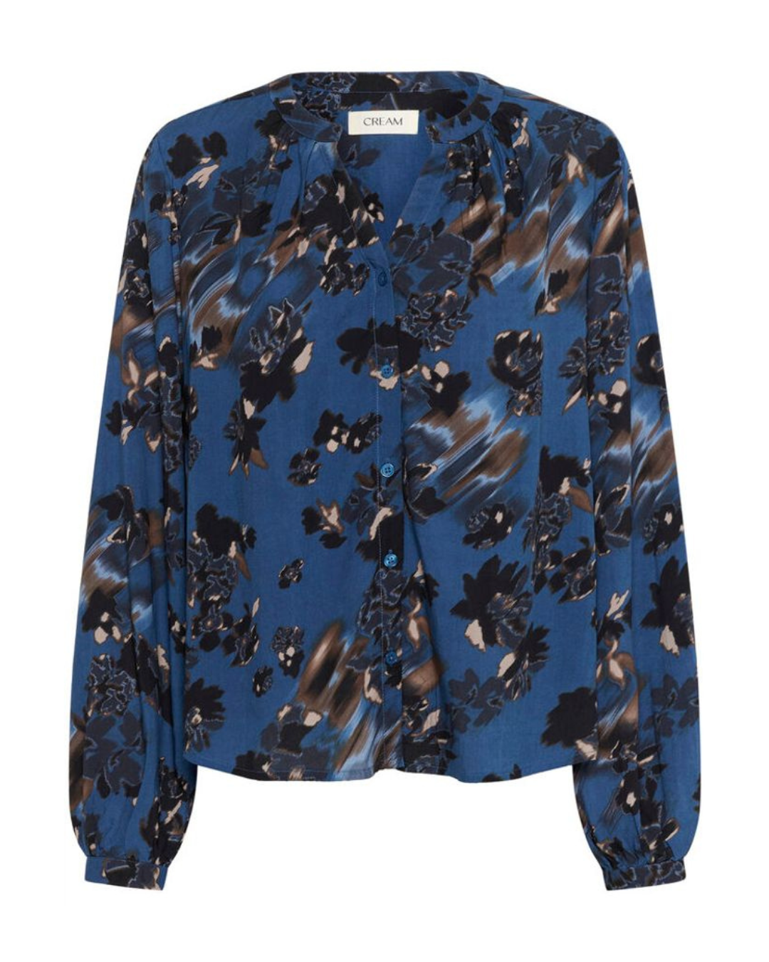 CREAM - TIAH SHIRT -  BLUE