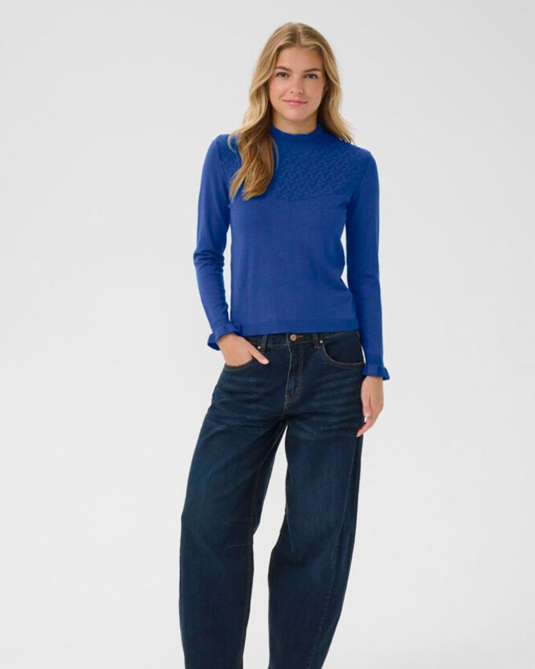 CREAM - VILLEA KNIT BLOUSE