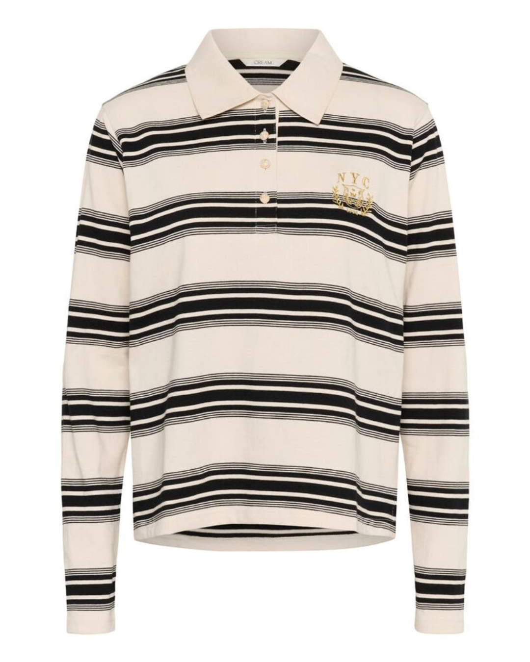 CREAM - CARMELL POLO SWEATSHIRT