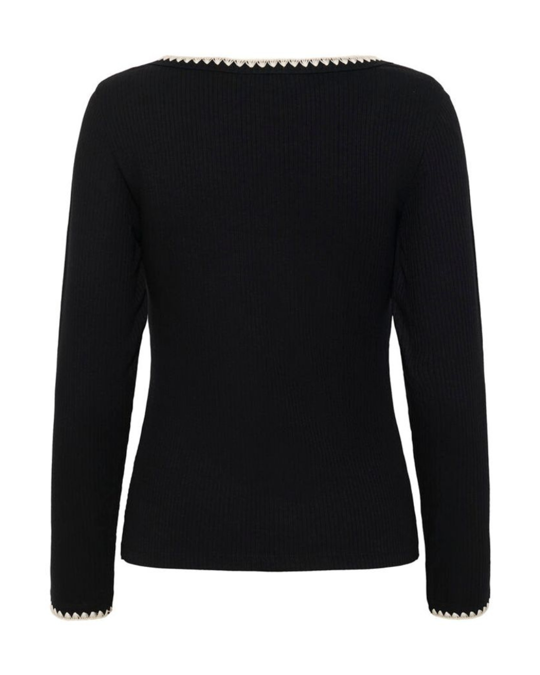 CREAM - RIBBA EMBRD L/S T SHIRT