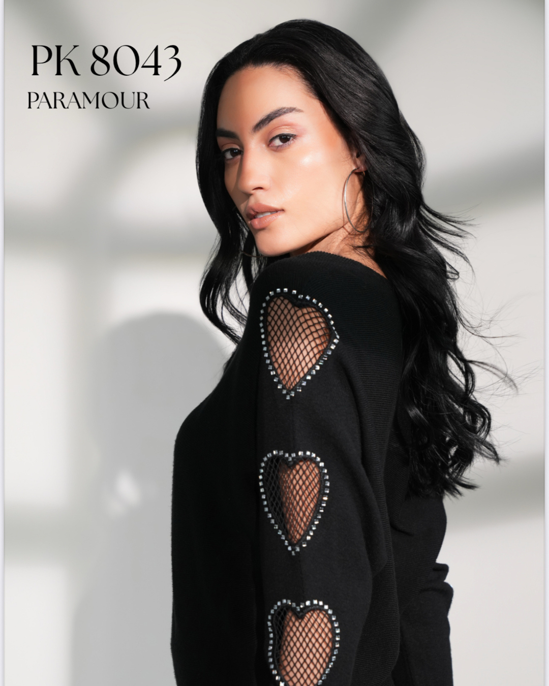 PARAMOUR - HEART SLVE JUMPER 8043
