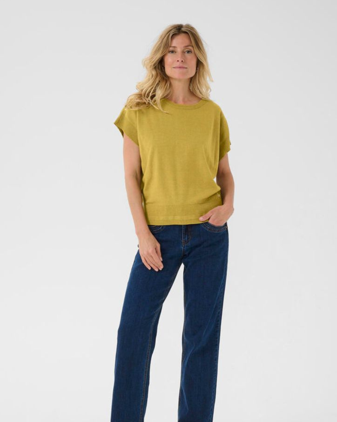 CREAM - DELA KNIT TOP