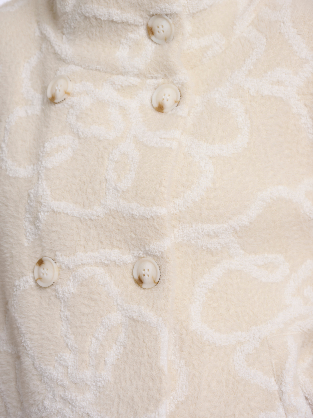 Rino & Pelle Beth Short Jacket textured short jacket with high neckline and double-breasted buttons