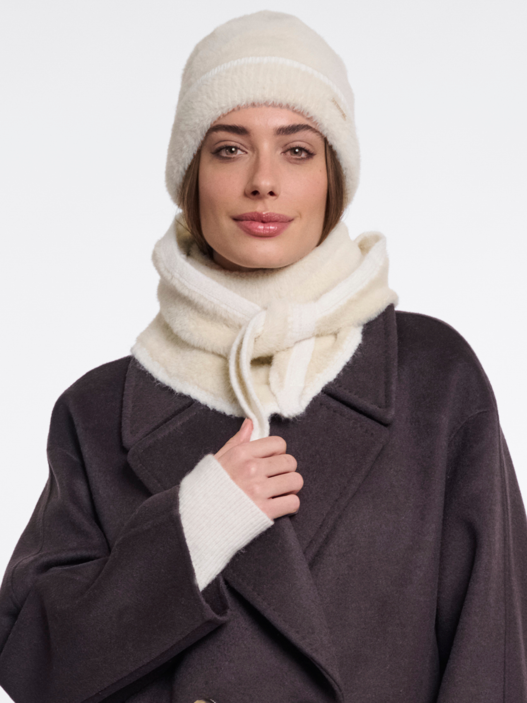 Rino & Pelle Heiko Triangle Scarf soft plush triangle scarf with wrap design
