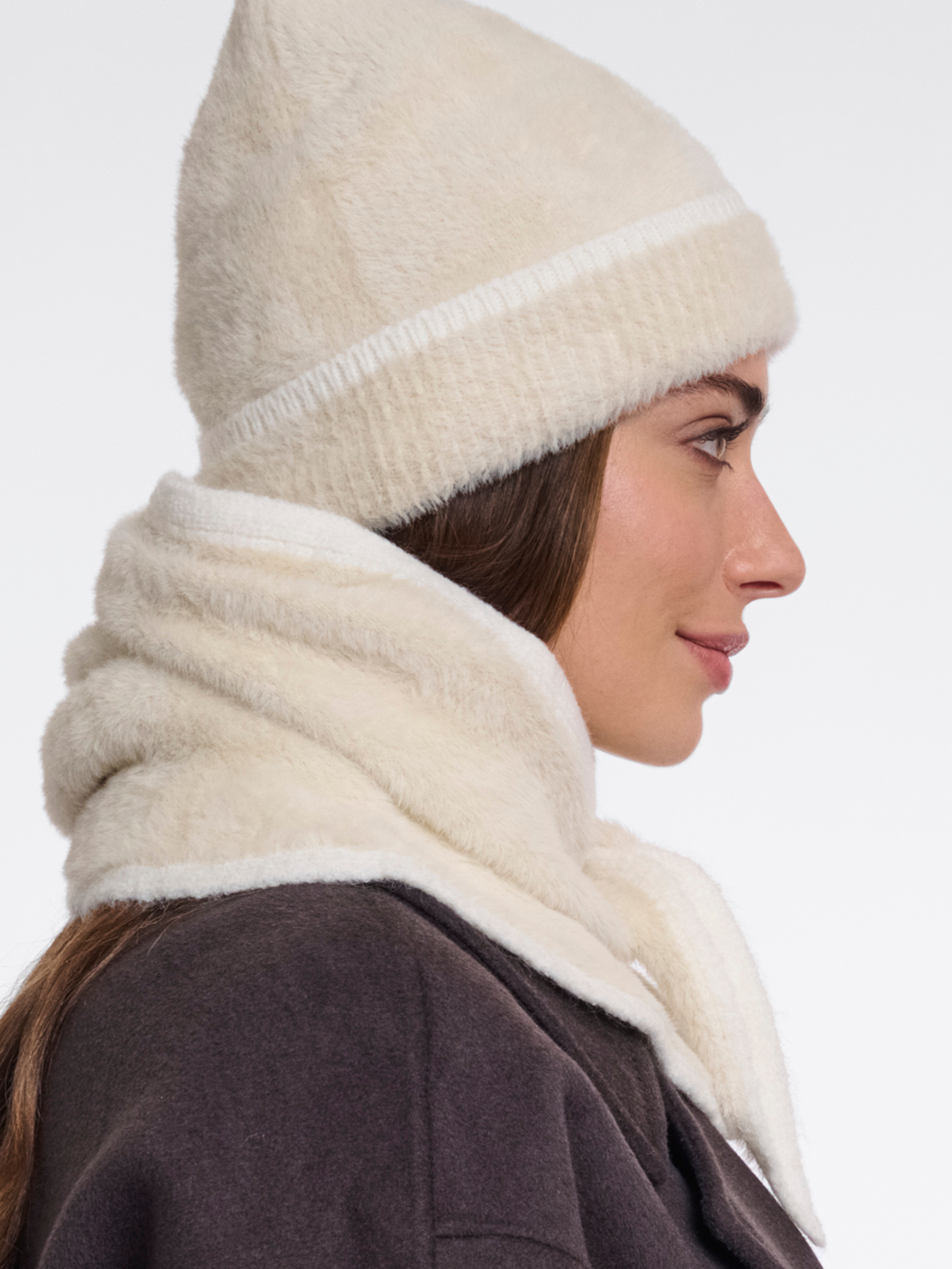 Rino & Pelle Heiko Triangle Scarf soft plush triangle scarf with wrap design