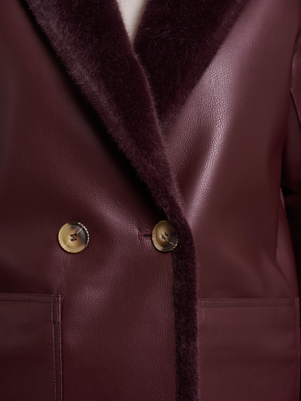 Rino & Pelle Ivon Reversible Coat with lapel collar, button fastening and front pockets