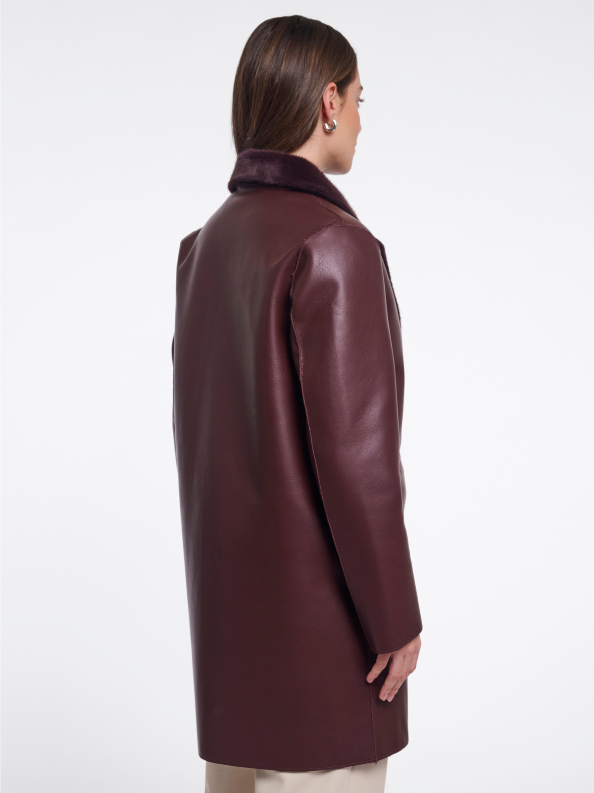 Rino & Pelle Ivon Reversible Coat with lapel collar, button fastening and front pockets
