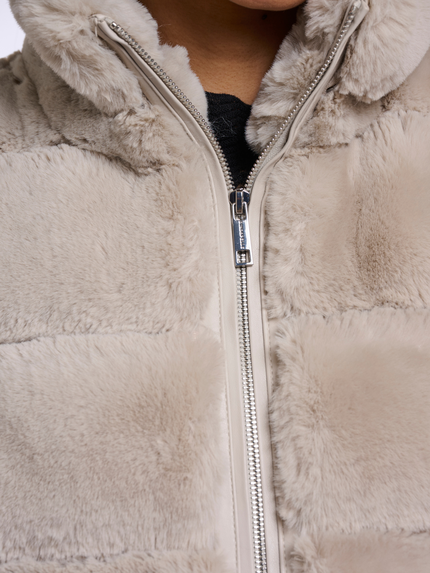 Rino & Pelle May Waistcoat plush padded waistcoat with zip fastening and high neckline