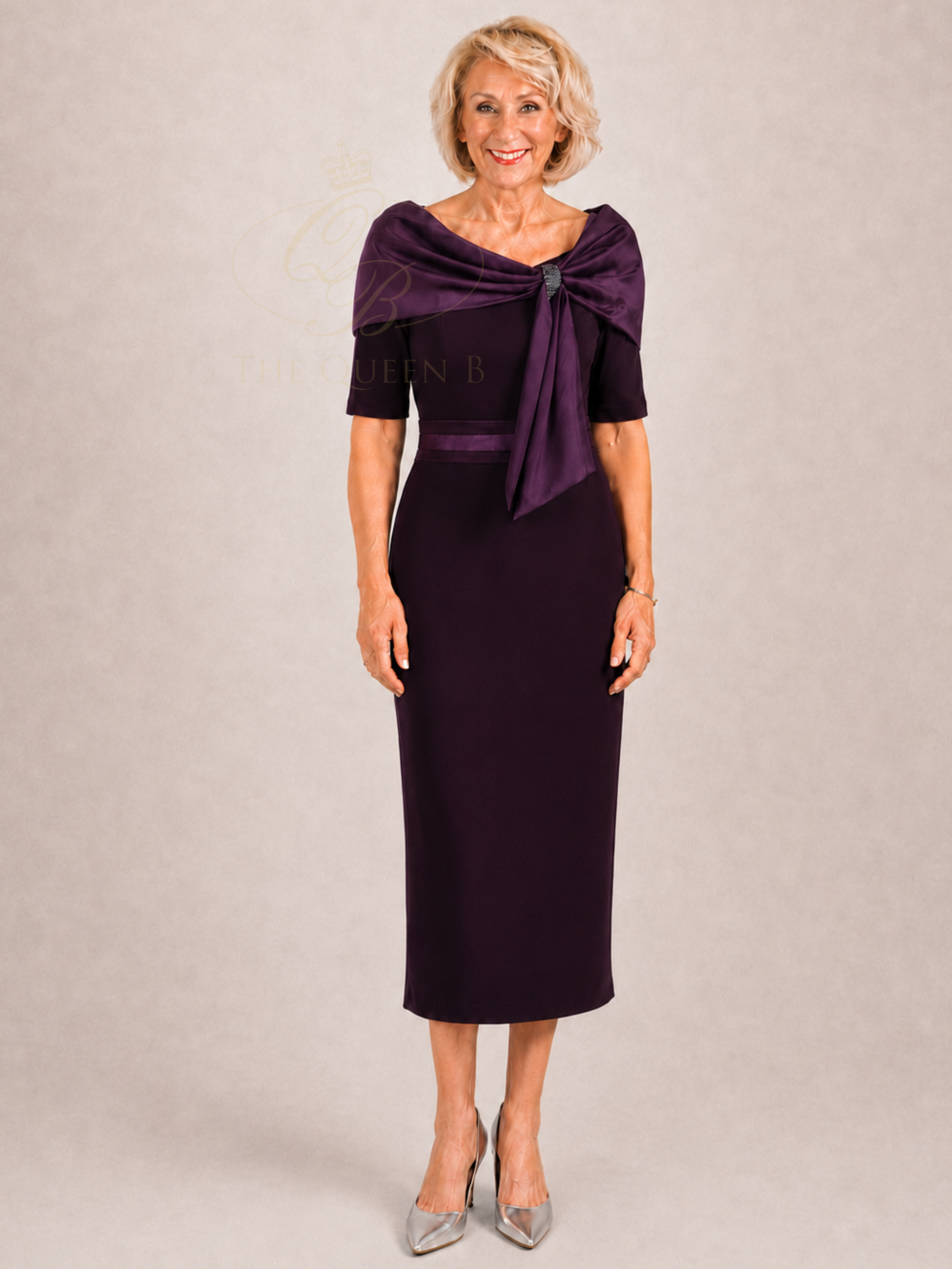 Anoola D474 Grape Dress