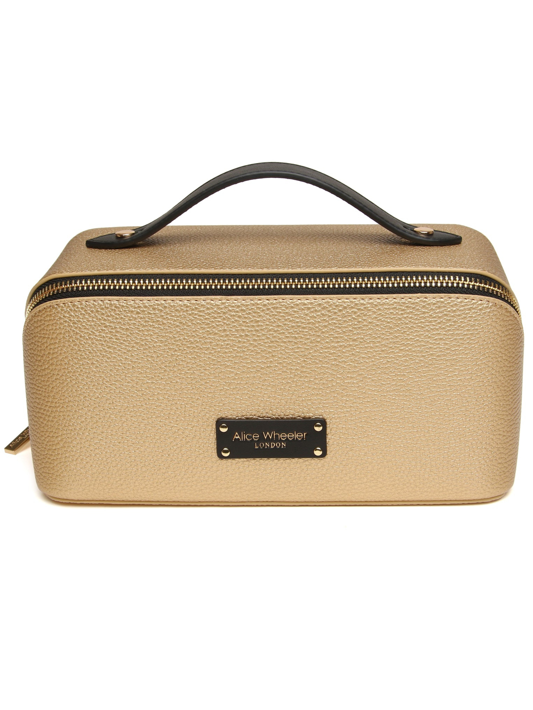 Alice Wheeler AW0406 Gold / Black Kensington Train Case