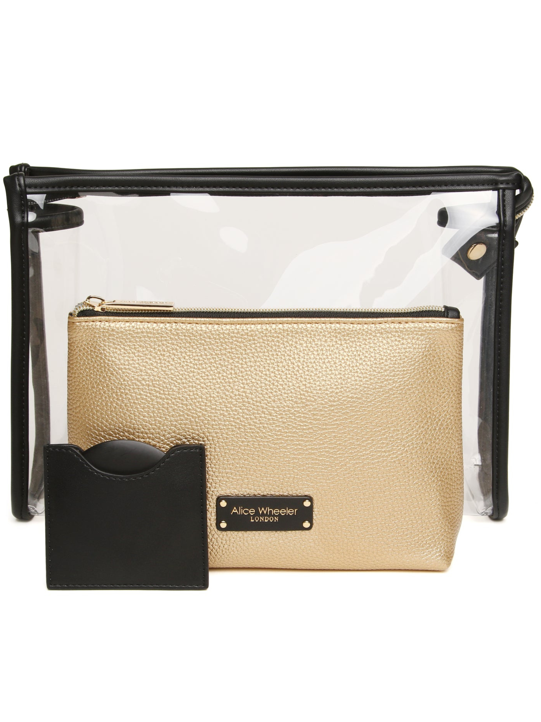 Alice Wheeler AW0410 Gold 3-Piece Beauty / Makeup Gift Set