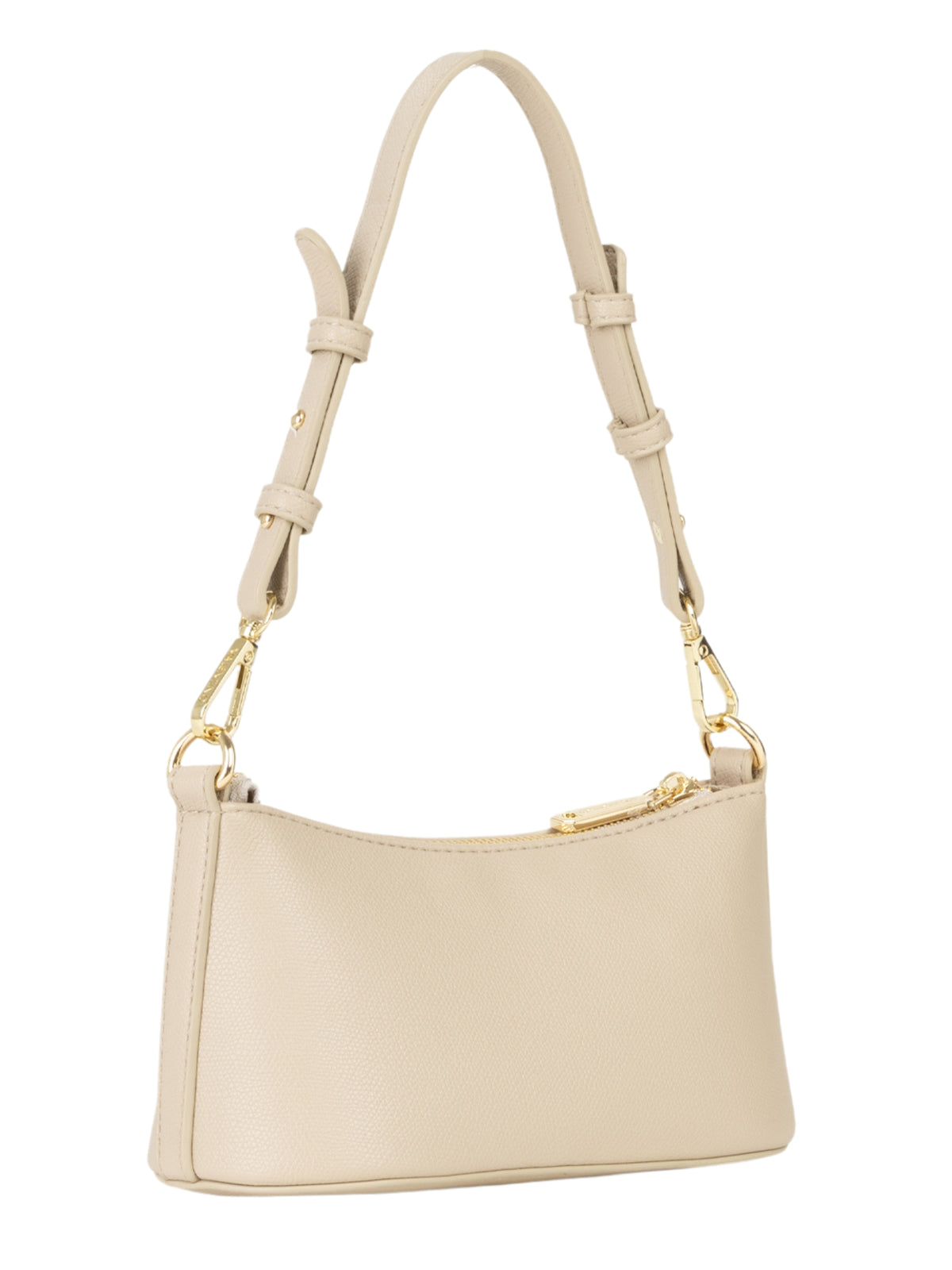 Valentino Bianka Re Shoulder Bag with embossed branding, zip fastening and branded webbing strap