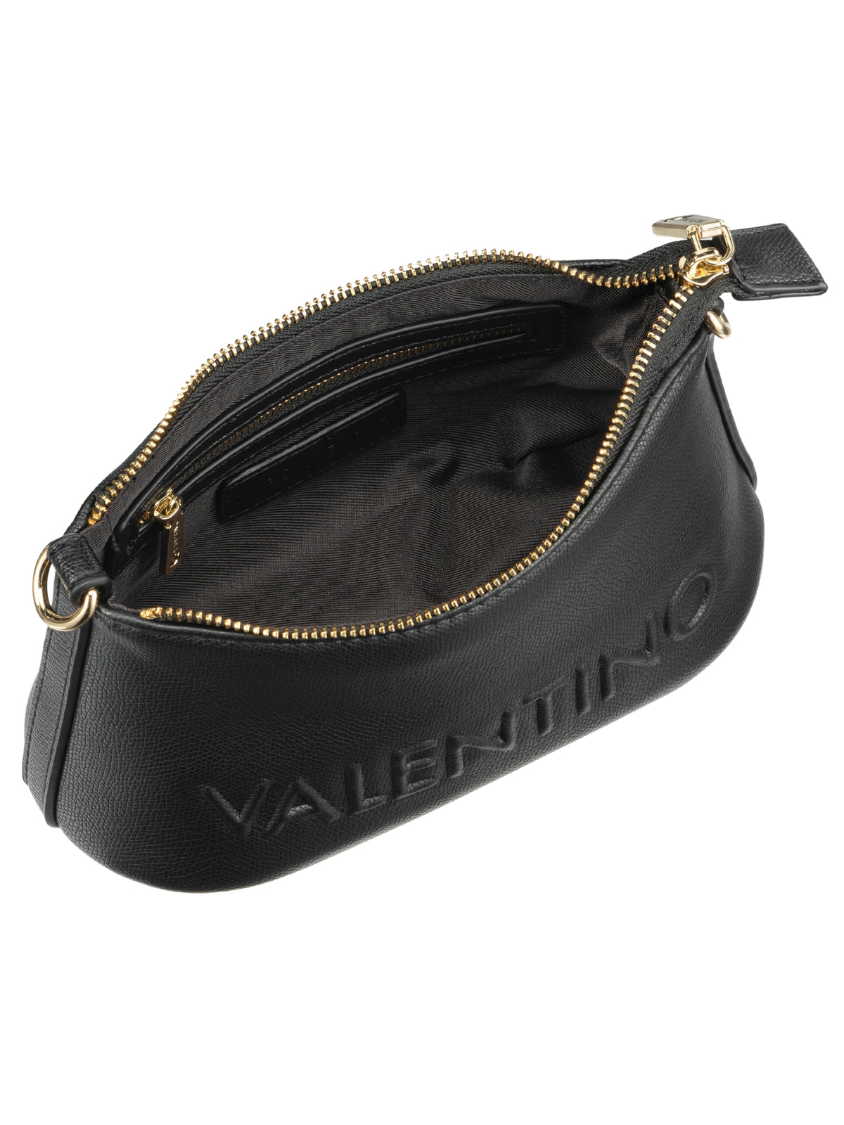 Valentino Bianka Re Shoulder Bag with embossed branding, zip fastening and branded webbing strap