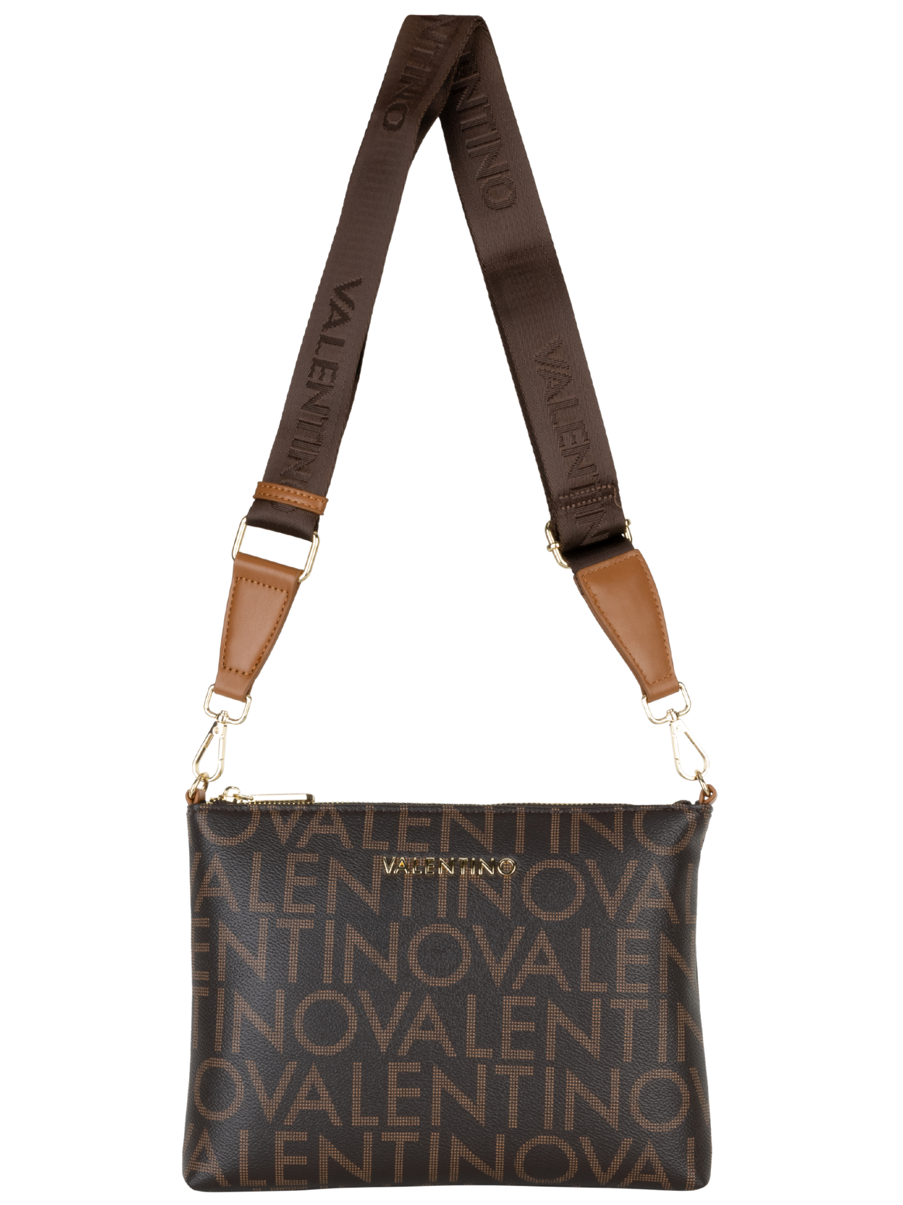 Valentino Regina Re Shopping Bag with all-over logo design, detachable branded strap and zip-top closure