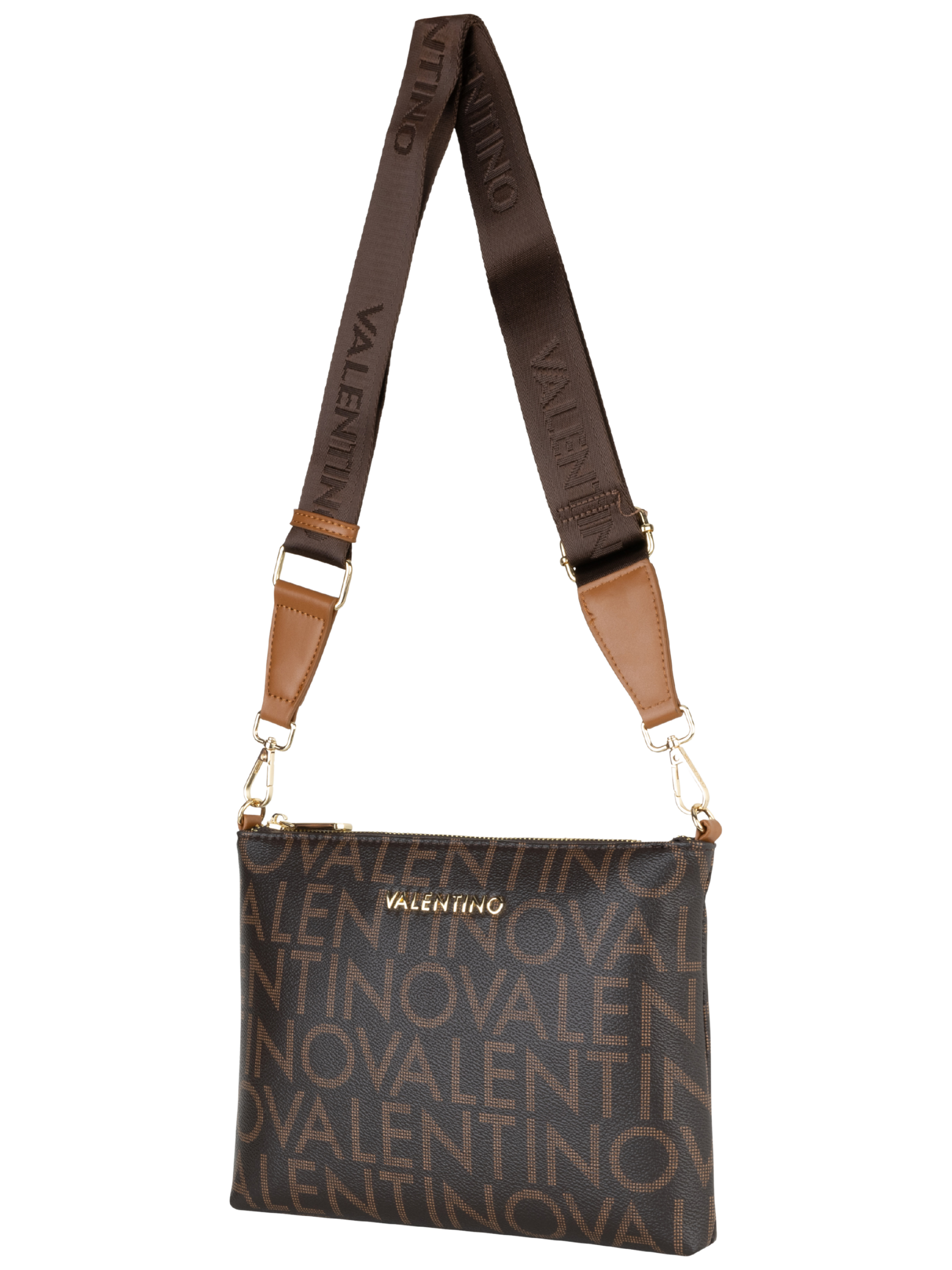 Valentino Regina Re Shopping Bag with all-over logo design, detachable branded strap and zip-top closure