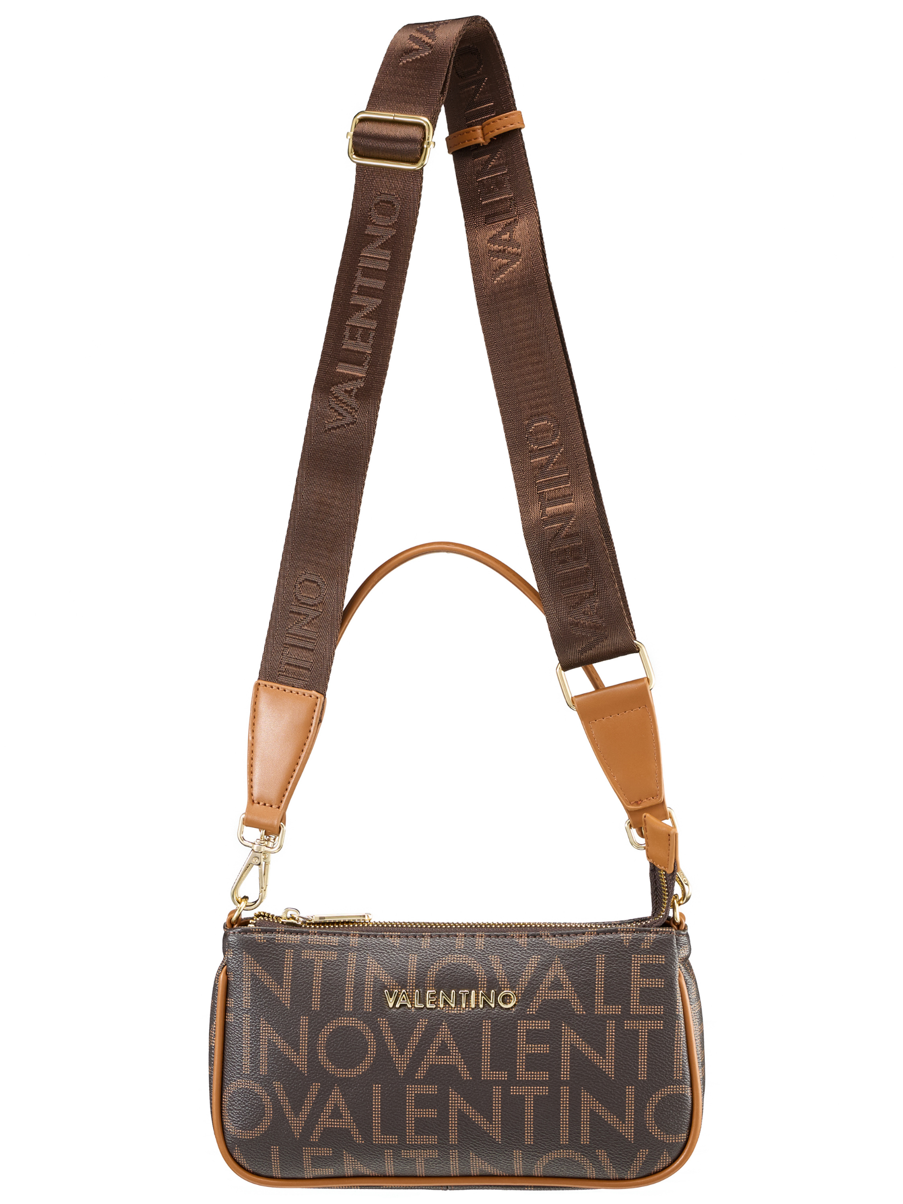 Valentino Regina Re Shoulder Bag structured logo print shoulder bag with adjustable strap