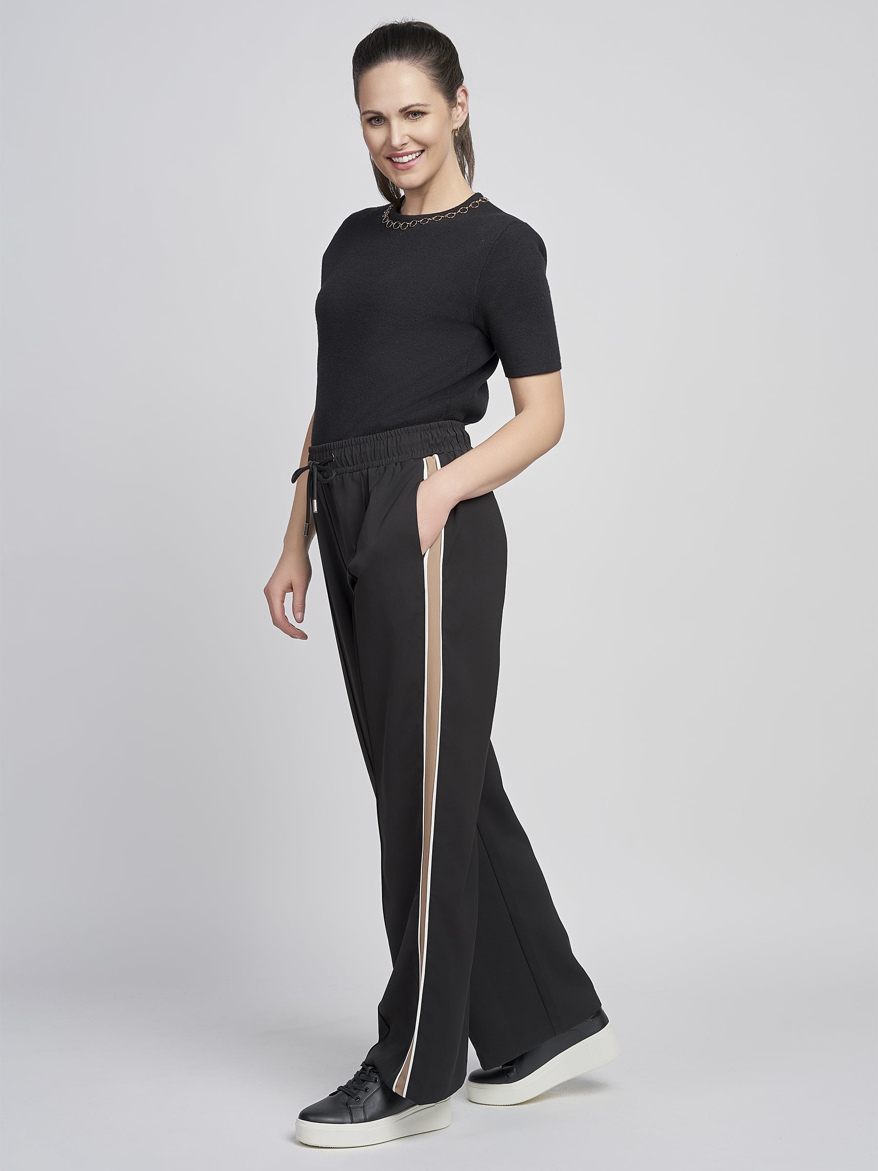 PINNS 643T Side Tape Wide Leg Trouser