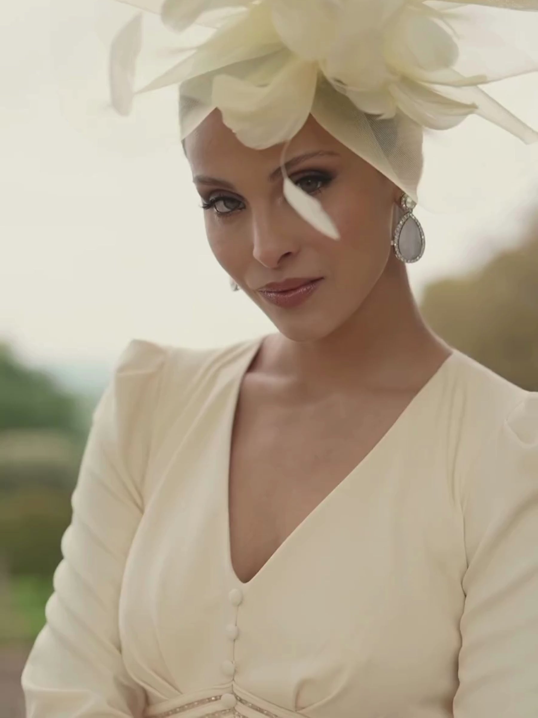 Veni Infantino 992752 Lemon crepe dress with beaded trim, covered buttons, V-neckline and fluted hem. Elegant occasion dress for weddings and special events.